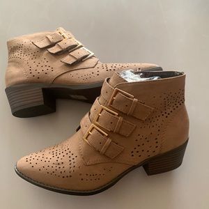 Brand new never been worn suede booties